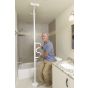Security Pole and Curve Grab Bar