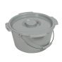 Commode Bucket with Metal Handle and Cover
