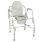 Drop Arm Commode Chair, Steel coated  Frame Back Bar