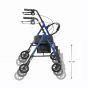 Adjustable - Rollator, 6" Casters - Blue