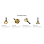 Gold - Long Hand Bell