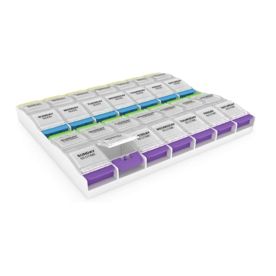 Push-Button Medtime Planner (2XL)  - 4-Times per Day