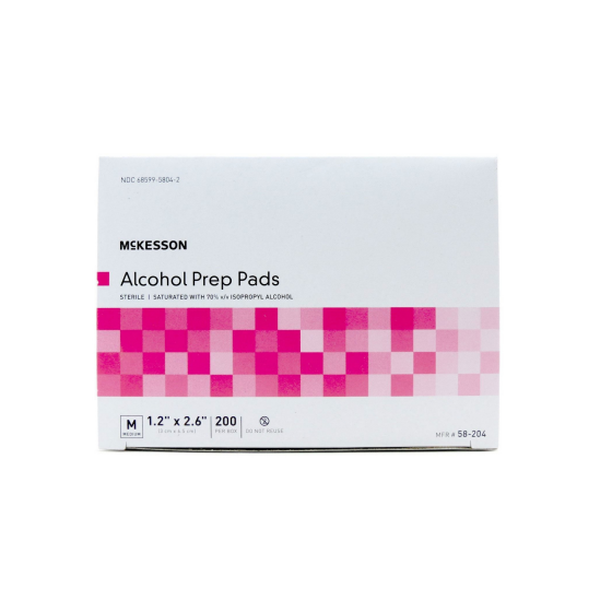 Alcohol Prep Pads - Sterile - Individual Packet - Medium - 200 Count