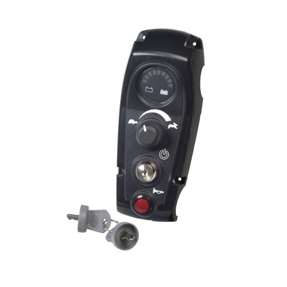 Upper Console Assembly with Keys for Golden LiteRider (GL110/GL140) & Buzzaround XL (GB116) Scooters