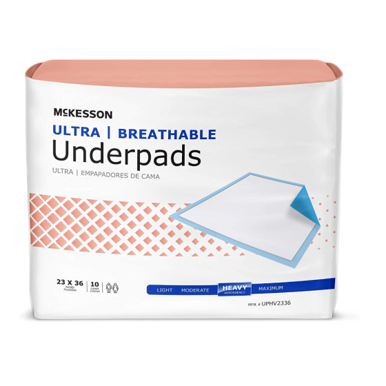  Heavy Absorbency, Ultra Breathable Underpads, Incontinence Bed Pads, 23 in x 36 in