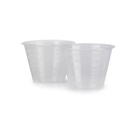 Graduated Medicine Cups 1 oz. Clear Plastic Disposable