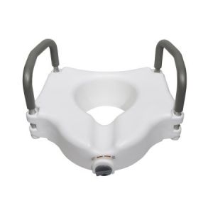 2-in-1 Locking Raised Toilet Seat with Handle
