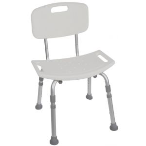 Deluxe Aluminum Shower Chair With Back