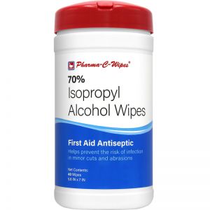 Alcohol Wipes, 70% Isopropyl, 40 per Canister