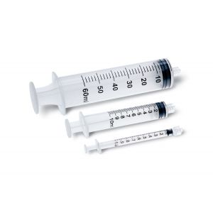 Disposable Luer Lock Syringes, Sterile, 100/Box