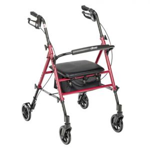 Adjustable - Rollator - 6" Casters - Red