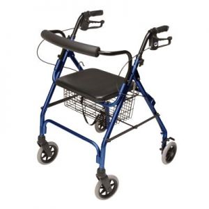 4 Wheel Rollator With Seat & Brakes