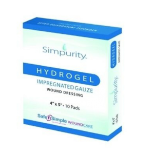 Simpurity Impregnated Hydrogel Gauze 4" x 5"
