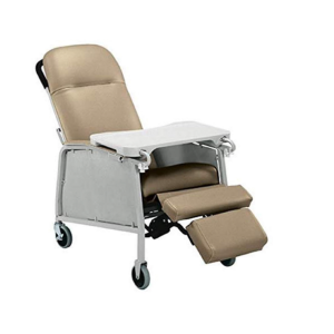 3-Position Recliner - Geri Chair with Wheels - Warm Taupe