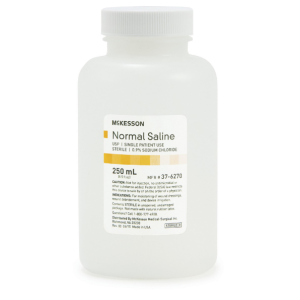 McKesson - Irrigation Solution 0.9% Sodium Chloride Not for Injection Bottle, Screw Top 250 mL