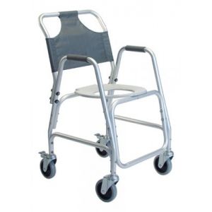 Deluxe Aluminum Shower Transport Chair with Casters