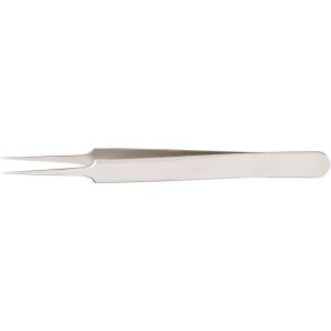 SWISS Jeweler Style Forceps, Style 5, Super Fine, 4-3/8" (11.2 cm),  Non-magnetic Stainless Steel